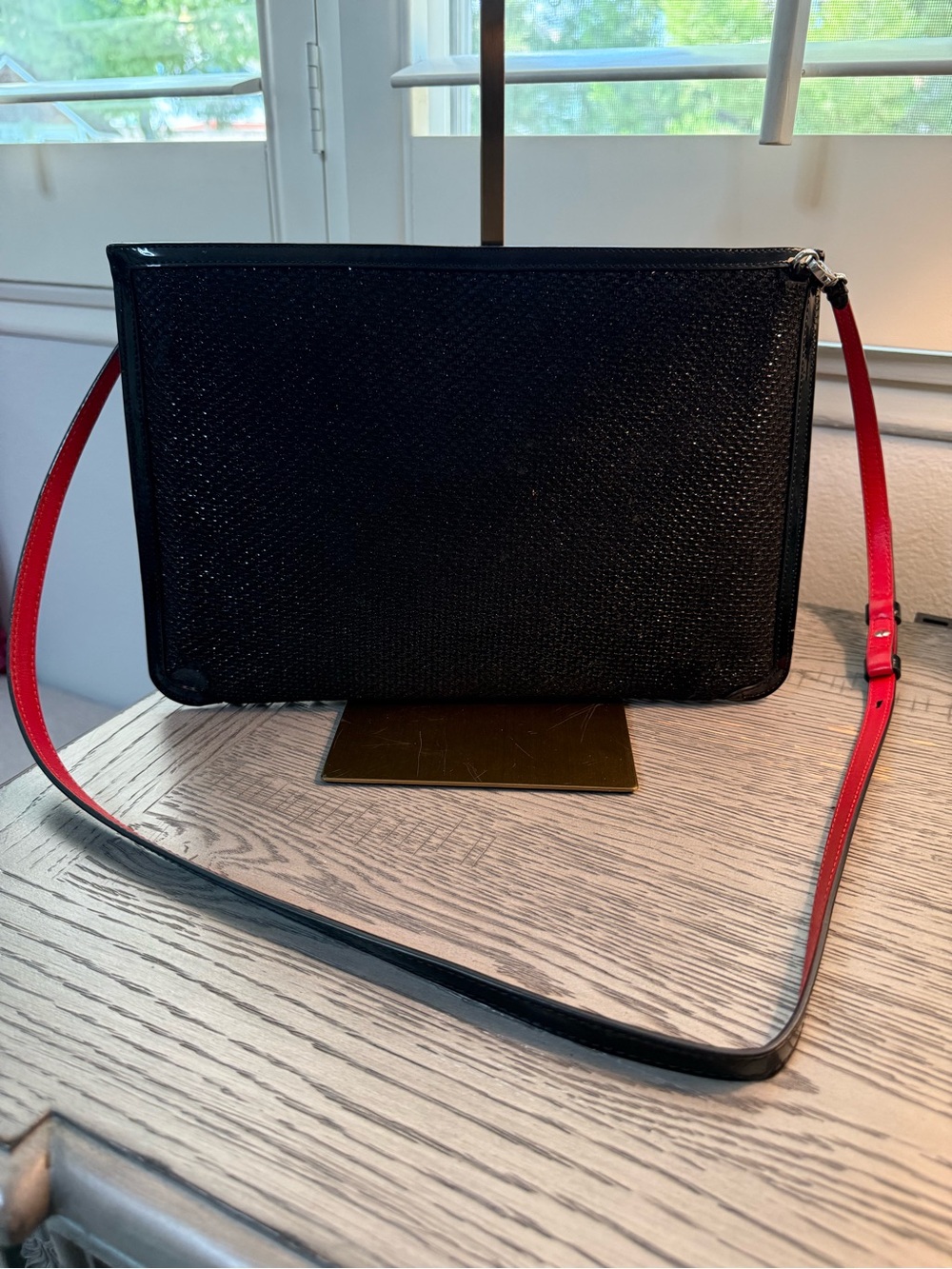 AUTHENTIC Christian Louboutin Black Studded‎ Crossbody + Entrupy COA 🔥 - Picture 10 of 13
